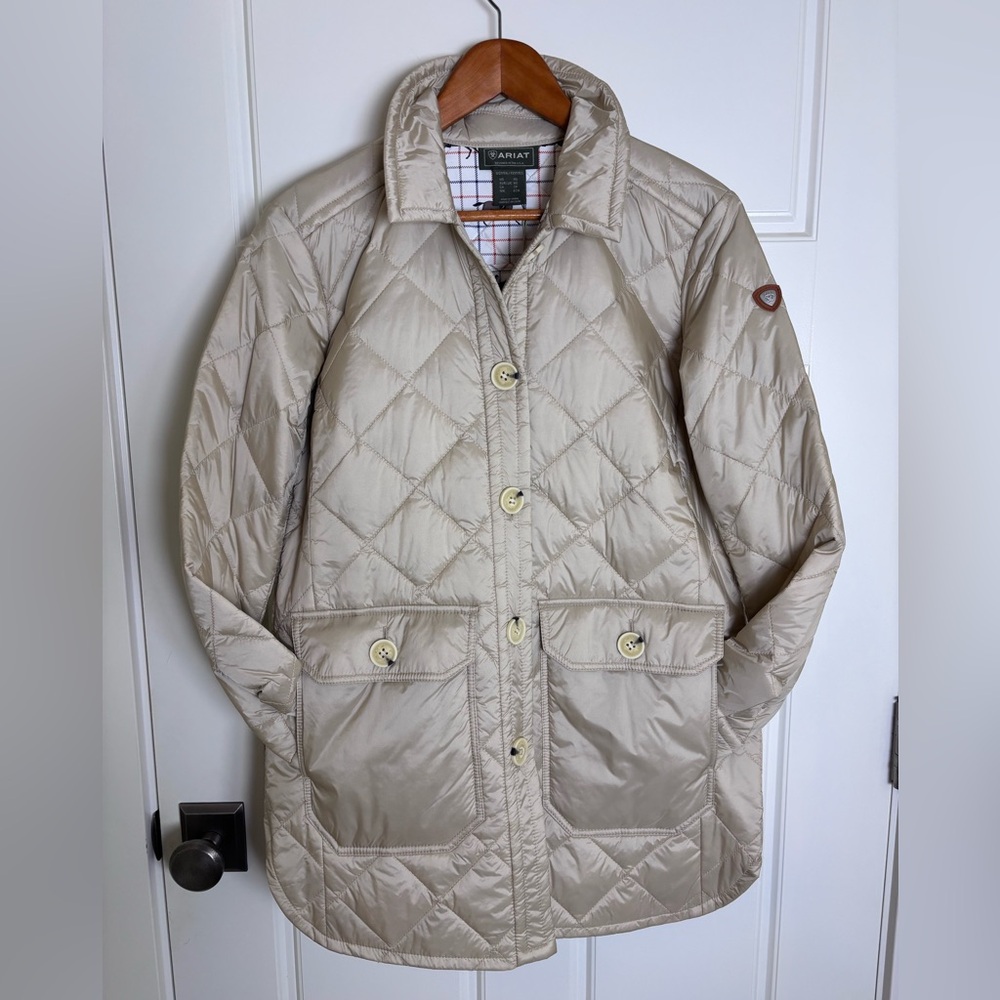 Ariat XS Women's Belmont Shirt Jacket in Whispy Taupe